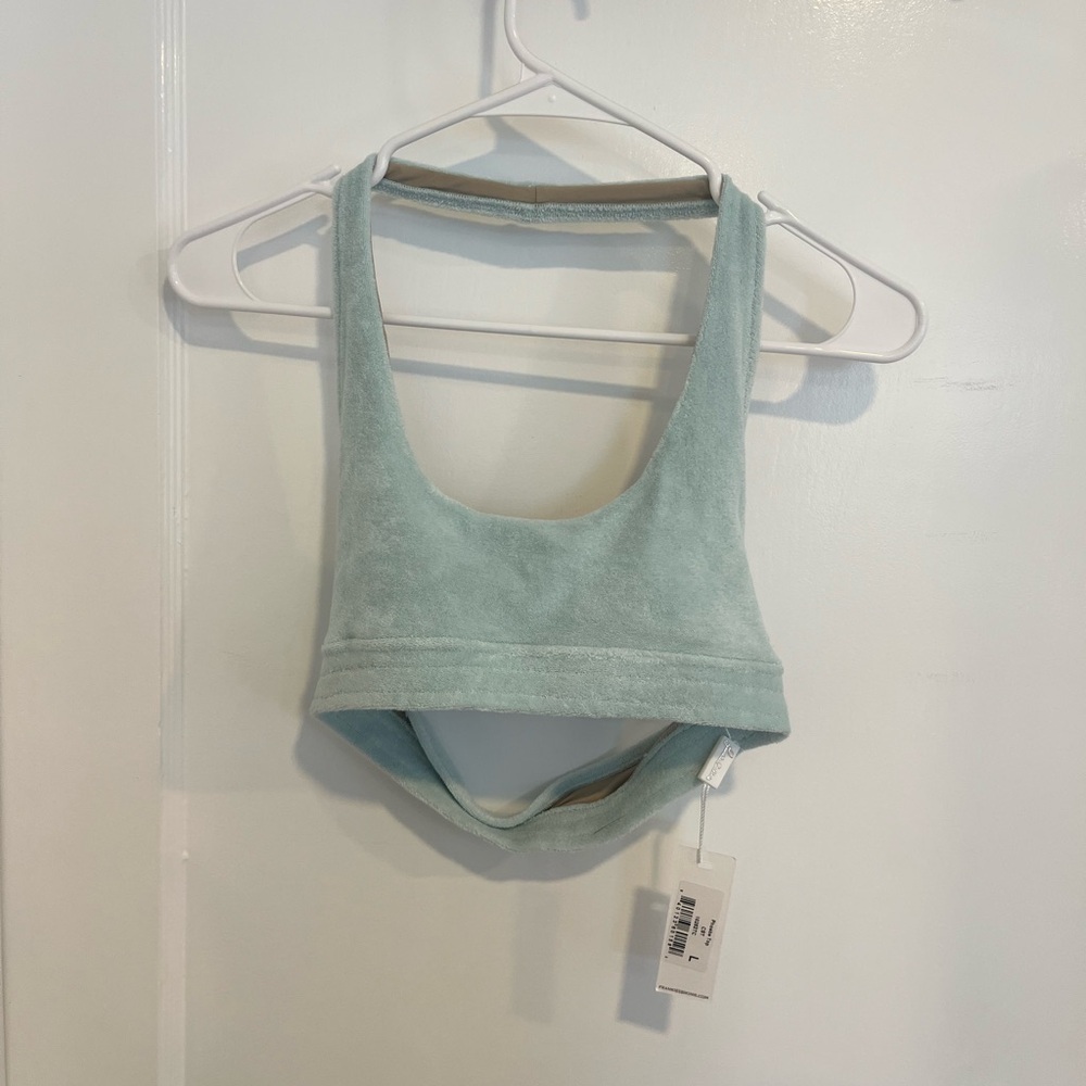 Frankie's Bikinis Phoebe Bikini Top in Celeste Blue